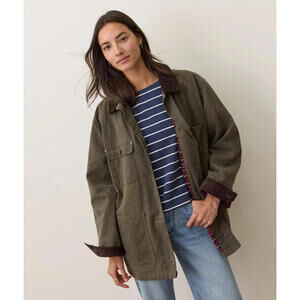 NEW, Marine Layer Riley Waxed Barn Jacket in Olive Size M #WAX282